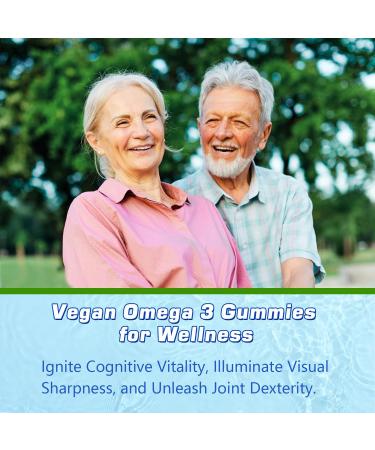 2 Pack Omega-3 Gummies Potent Algae Omega Source Boost Brain Eye & Immune Function with DHA and EPA Vegan & Sugar Free Orange Flavor 120 Count Orange 60 Count (Pack of 2) - Buy Online on GoSupps.com