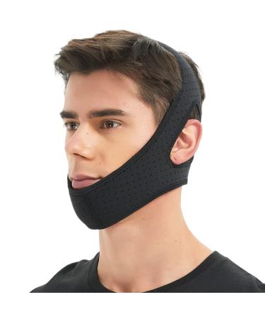 Crethinkaty Anti Snore Chin Strap Chin Straps for Snoring for Cpap Users Breathable Anti Snoring Device Sleep Aid Solution Flexible Adjustable Face Slimmer for Men Women