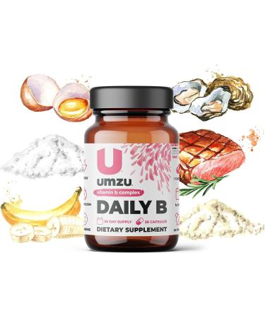 UMZU Daily B - Complete B Vitamin Complex for Energy, Cognition, and Well Being - 30 Day Supply - 30 Capsules - Buy Online on GoSupps.com