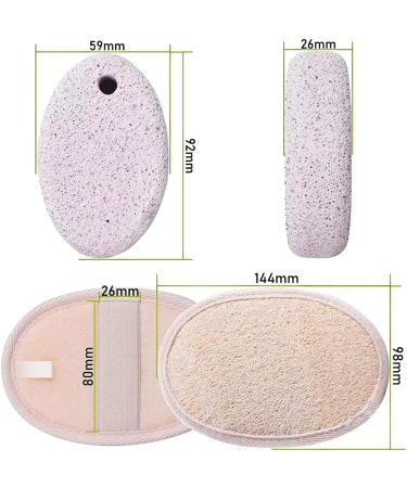 Natural Loofah Pumice Stone for Feet | Body Scrubber & Exfoliating Foot File - Buy Online on GoSupps.com