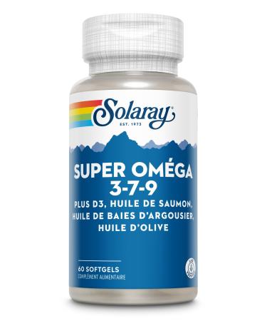 Solaray Super Omega 3-7-9 | + Vitamin D3 | 60 Softgels