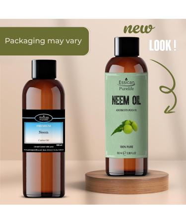Essican Purelife 100 Cold Pressed Neem Oil for Skin 100ml Plants Skin Care Nails Body Lotions Carrier Oil for Essential Oils Nourishing Scalp and Hair Growth Hair Oil - Buy Online on GoSupps.com