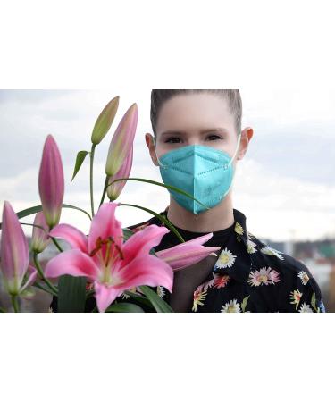Buy ProMedicalCare FFP2 Colored Face Masks (Turquoise) - Individually Packed 100 Pack - International Shipping Available - Buy Online on GoSupps.com