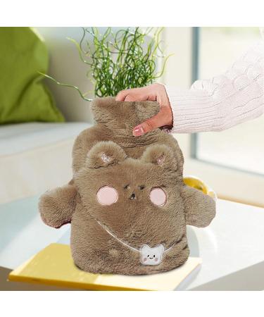 Heated Water Bottle 1000ml | Beaver Hot Water Bottle with Cover | Perfect Gift for Friends & Family | Cozy Hand & Foot Warmer - Buy Online on GoSupps.com