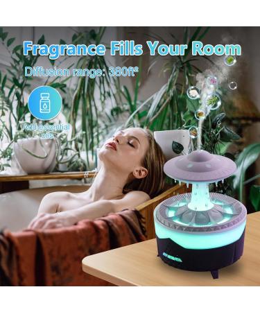 Raindrop 350ml Essential Oil Diffuser | Aromatherapy Diffuser for Large Rooms | Cool Mist Humidifier | 7 Colors & 3 Timers | Ideal for Home Bedroom Office & Yoga - Buy Online on GoSupps.com