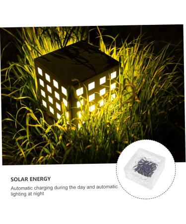 1pc Solar Light Lawn Decor Out Door Decor Outdoor Landscape Lights Solar Landscape Lights Landscape LED Lights Solar Brick Outdoor Light Outdoor Light Ornament Solar Lamp Decor LED (White) - Buy Online on GoSupps.com