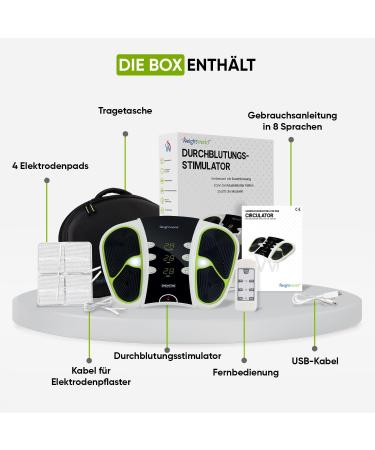 EMS & TENS Circulatory Stimulator | Foot Massager for Tired Legs Calves & Feet | 99 Intensity Levels & Remote Control | Weightworld - Buy Online on GoSupps.com