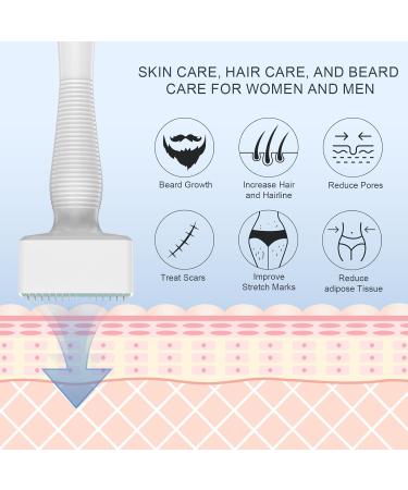 Derma Stamp 140 Titanium Microneedling Stamp Adjustable dermastamp 0-3mm Derma Roller Microneedling Pen for Hair Growth Face Skin Care DRS140A - Buy Online on GoSupps.com