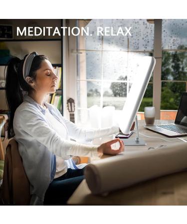 Large Light Therapy lamp Bright White 10000 lux 12 in High Illumination Wake-up Light Alarm Multiple Sets of White Noise - Buy Online on GoSupps.com