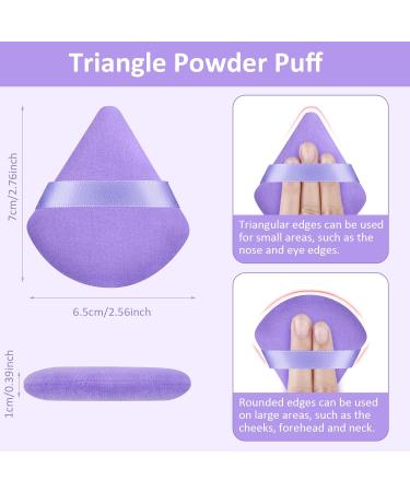 Start Makers 4PCs Velvet Triangle Powder Puffs - Soft & Reusable Makeup Sponge Puffs for Powder Foundation (Purple) - Buy Online on GoSupps.com