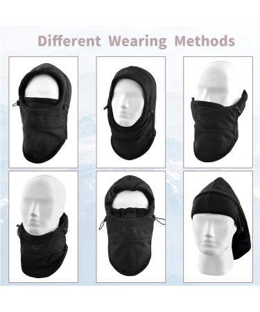 Azarxis Children's Storm Hood & Fleece Balaclava Face Mask | Adjustable Navy Blue Winter Ski Hat & Scarf for Outdoor Sports - Buy Online on GoSupps.com