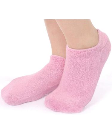 Moisturizing Gel Socks for Pedicure - Softens Feet & Relieves Pain - Unisex Pink - Buy Online on GoSupps.com