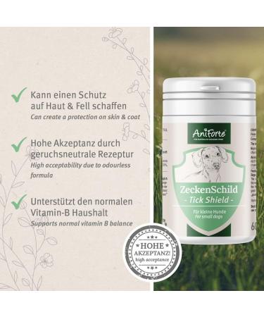 Aniforte Tick Sign for Small Dogs up to 10kg - 60 Capsules for Natural Tick Protection | Effective for Junior Adult & Senior Dogs - Buy Online on GoSupps.com