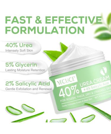 Urea Cream 40% Urea Foot Cream Cracked Heel Repair Cream For Feet and Hand for Deep Moisturizing Callus Remover Nourishes Soften For Feet Knees Hand 120g - Buy Online on GoSupps.com