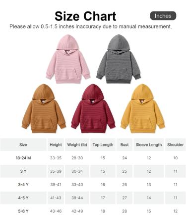 PatPat Toddler Hoodie - Pink Textured Hooded Sweatshirt for 5-6 Year Old Boys and Girls - Buy Online on GoSupps.com