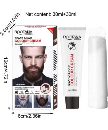  Lambo Beard Dye for Men Mustache Shampoo for Men Grey Hair and Coloring Natural and for Beard and Mustache Coloring Black/Brown - Buy Online on GoSupps.com