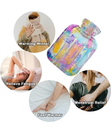Shop Naanle Colorful Oil Painting Heat Bottle - 2L Transparent Hot Water Bottle for Pain Relief & Warmth | Ideal for Bed Hands & Feet Therapy - Buy Online on GoSupps.com
