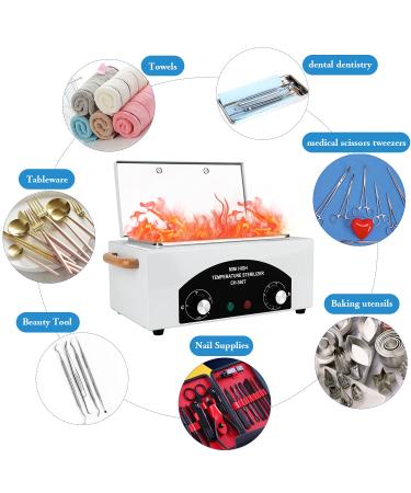 2L Hot Towel Cabinet with Stainless Tray - High Temp Nail Salon Cleaning Box - 300W Dry Heat Spa Equipment for Barber Tools - 6 Piece Set - Buy Online on GoSupps.com