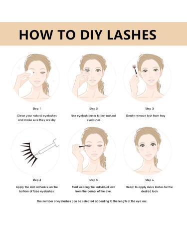 Lanciley Individual Lashes DIY Extension Kit | 45 Pcs 5 Styles | Natural Fluffy Wispy False Eyelashes | C CC D Curl Cluster Lashes | with Glue & Tweezers - Buy Online on GoSupps.com