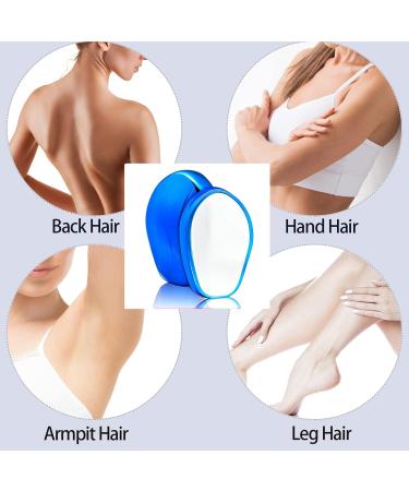 Reusable Crystal Hair Eraser - Effortlessly Remove Hair and Exfoliate Skin for a Smoother Finish - Blue - Buy Online on GoSupps.com