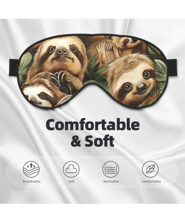 SSIMOO Cute Sloth Soft Sleep Eye Mask | Breathable Travel Eye Patch for Women | Ideal for Relaxation & Sleep - Buy Online on GoSupps.com