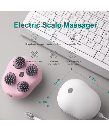 Scalp Massager for Dogs & Cats - Electric Head Massage Device with 4 Massage Heads for Muscle Relief & Tension Release - Buy Online on GoSupps.com
