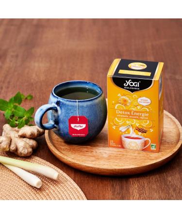 Yogi Organic Detox Energy 100% Organic Lemongrass Dandelion and Licorice Infusion 15 Heat-Sealed and Staple-Free Sachets  - Buy Online on GoSupps.com