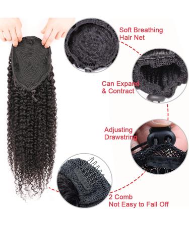 Hair Extensions 12-26 Inch Long Curly Hair Comb with Drawstring Ponytail Brazilian Real Hair Ponytail Wig Bun for Women Daily Use Hair Pieces For Women (Color : Black Size : 26Inch 150g) 26Inch 150g Black - Buy Online on GoSupps.com