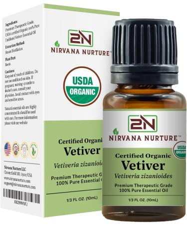 Buy USDA Certified Organic Vetiver Essential Oil | 100% Pure & Therapeutic Grade for Aromatherapy Skin & Hair Care | 0.34 Fl Oz - Buy Online on GoSupps.com