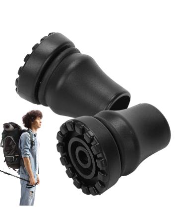 Siopob Cane Tips | 2 Cane Rubber Tips - Non Slip Terrain Cane Tips Crutch Tips R-eplacement Cane Tips Black Inner diameter 20mm