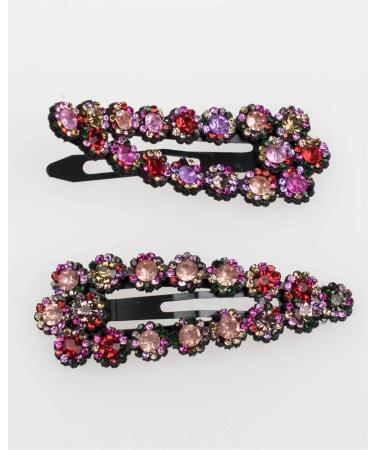 Sparkle Shiny Beautiful Diamante Rhinestone Triangular Shape Snap Hair Clips Wedding Bridal Accessories Multi - Buy Online on GoSupps.com
