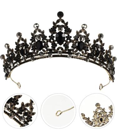 Shop Minkissy Vintage Baroque Crown | Strass Gemstone Tiara for Engagement & Wedding - Elegant Silver & Blue Hair Accessory - Buy Online on GoSupps.com