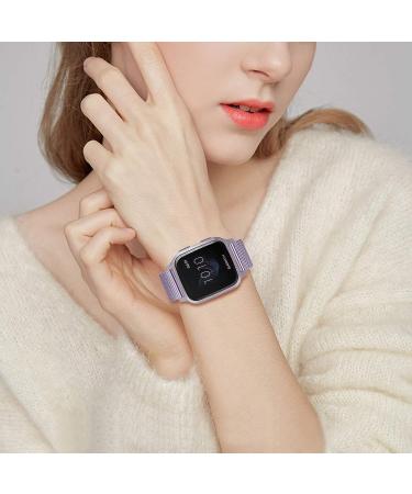 TRUMiRR Woven Stainless Steel Watch Band for Garmin Venu Sq - Orchid Purple - Buy Online on GoSupps.com