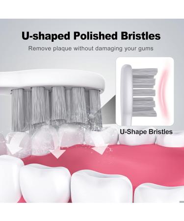 SARMOCARE Electric Toothbrush Replacement Heads - 6 Pack Soft Brush Heads (White) - Buy Online on GoSupps.com