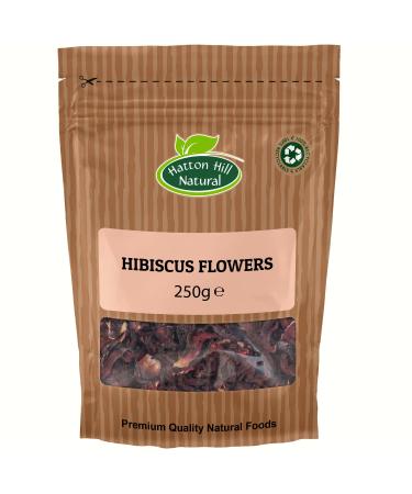 Hibiscus Flowers Whole Petals 250g by Hatton Hill