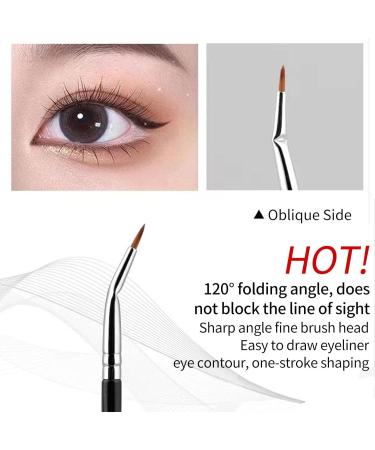 Angled Eyelash Brush 120 degree angled mascara detail brush Mascara Brush Eyeliner Detail Brush Eyelash Makeup Brush Angled Eyeliner Brush for Makeup Tebinzi - Buy Online on GoSupps.com