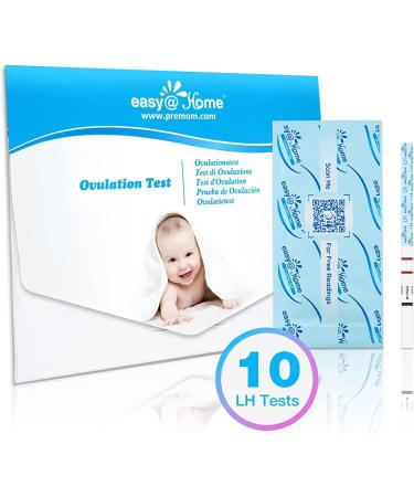 Buy Easy Home Ovulation Test - 25 Miu/ml Sensitive Fertility Test for Women | 10 LH Test Strips & Free Premom App - Buy Online on GoSupps.com