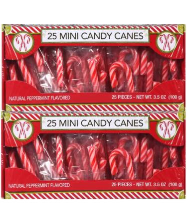 Mini Candy Canes (50) Individually Wrapped 7.0 oz total