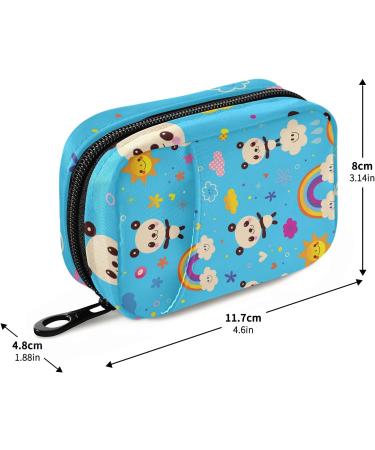 SUABO Panda Bears Weekly Pill Organizer - Travel 7 Day Pill Box with Separate Compartments for Medications & Vitamins | Blue - Buy Online on GoSupps.com