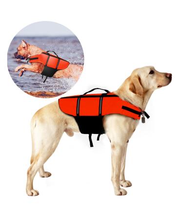 rescue vest for dogs by Poppypet freeride vest reflective orange