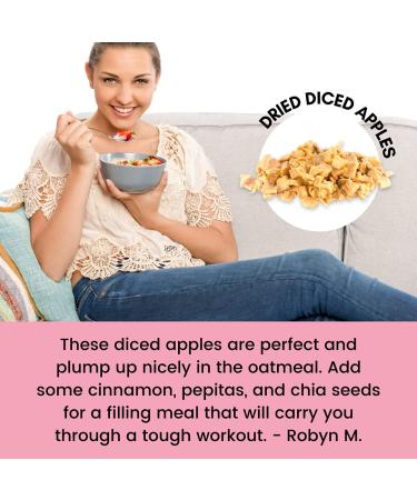 Amrita Dried Apples Diced 8 oz | No Sugar Added | Vegan, non-GMO, Gluten Free | Snack or Bake | Resealable Bag | 8 Ounce - Buy Online on GoSupps.com