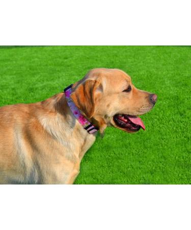 Mihqy Adjustable Soft Dog Collar - Bohemian Floral Design for All Sizes | Pink Rose (L) 38-63 cm | Comfortable & Stylish Pet Accessory - Buy Online on GoSupps.com