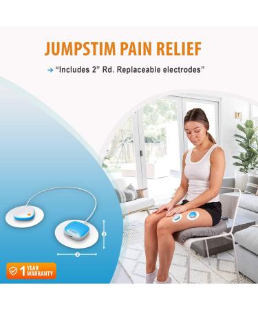 JumpStim TENS Muscle Massager - Rechargeable Dual Pad Electrode Stimulator for Back Pain Neck Strain & Sports Injury Relief | Portable 5-Speed Therapy Device - Buy Online on GoSupps.com
