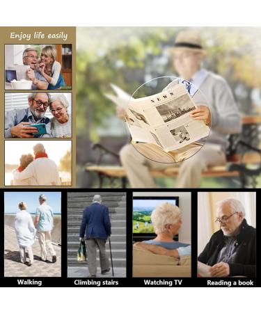 Hubeye Mini Reading Glasses for Men & Women - Super Light Pocket Readers +1.50 Diopters | 2 Pack with Glasses Holster - Black/Gold - Buy Online on GoSupps.com