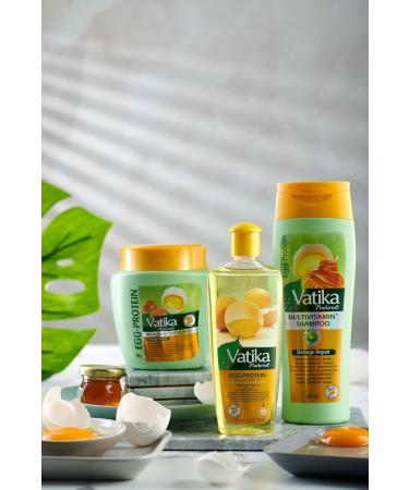 Vatika Naturals Egg Protein Deep Conditioning Hair Oil - 200g | Repair & Strengthen Hair Naturally - Buy Online on GoSupps.com