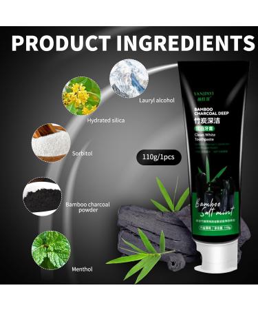Activated Charcoal Toothpaste - Bamboo Charcoal for Whiter Teeth | Yanjiayi Deep Cleaning Toothpaste - Buy Online on GoSupps.com