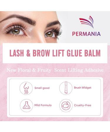 PERMANIA Peach Fragrance Lash Lift Adhesive | Strong Eyelash Glue for Perm & Lamination | Fast Drying - 10g - Buy Online on GoSupps.com