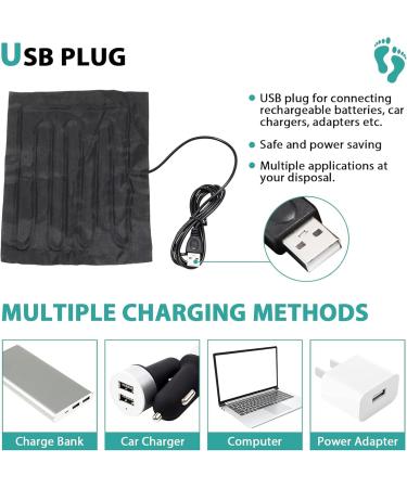 YJINGRU 5V USB Foot Warmer | Electrically Heated Shoes with Adjustable Temperature Auto Switch-Off & Overheating Protection - International Shipping Available - Buy Online on GoSupps.com