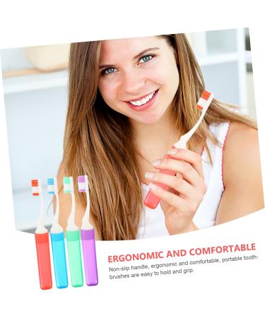 Shop TOVINANNA 12 Pack Collapsible Travel Toothbrush - Perfect for Hotels & Kids | Portable Mouth Cleaning Brush | Essentials for Travel - Buy Online on GoSupps.com