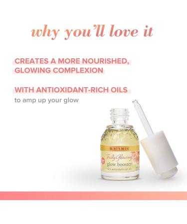 Burt's Bees Truly Glowing Reawakening Glow Booster Face Serum with Antioxidant-Rich Oils 100% Natural Origin Developed with Dermatologists 15mL Glow Booster With Antioxidant-Rich oils - Buy Online on GoSupps.com